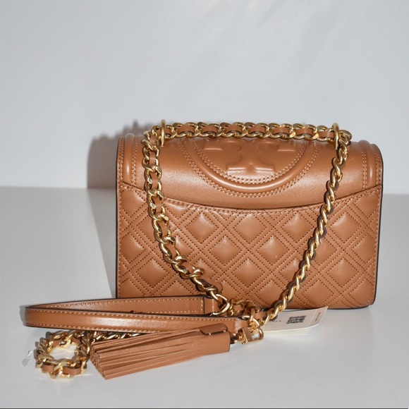 TORY BURCH KOBICHA LEATHER SMALL FLEMING CONVERTIBLE BAG - Picture 3 of 13